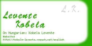 levente kobela business card